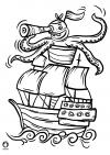 Omalovánky - pirátská loď