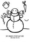 Vánoce - omalovánky - sněhulák