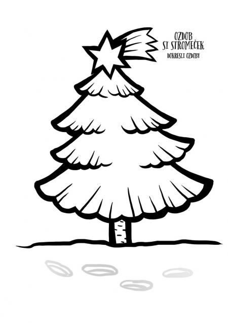 Vánoce - omalovánky - vánoční stromek